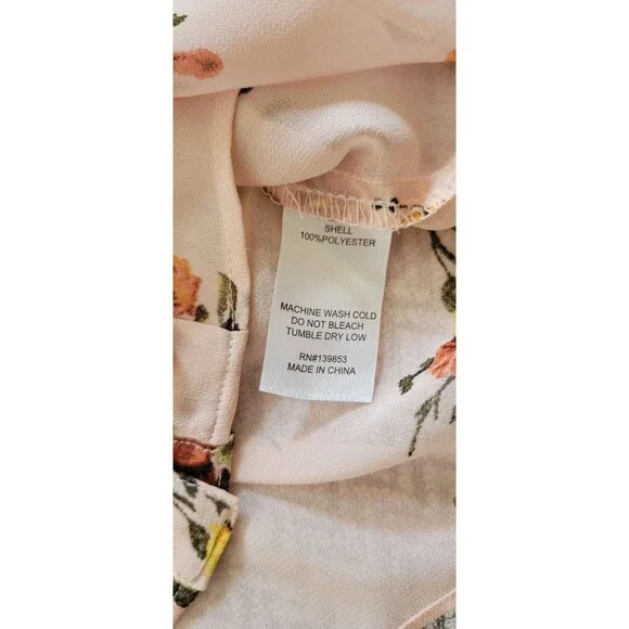 Bleuh Ciel Pink Floral Blouse - Picture 4 of 4